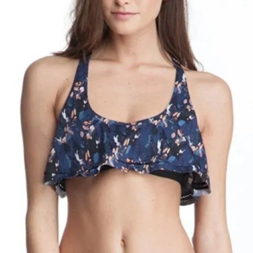 NEW! Tavik 'Evan' Scoop Neck Flutter Swim Top - size XS in Floral Camo